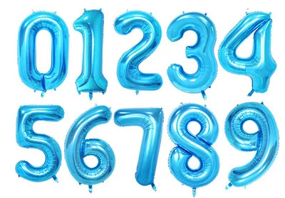 40Inch Big Foil Birthday Balloons Air Helium Number Balloon Figures Happy Birthday Party Decorations Kid Baloons Birthday Balon - Цвет: blue