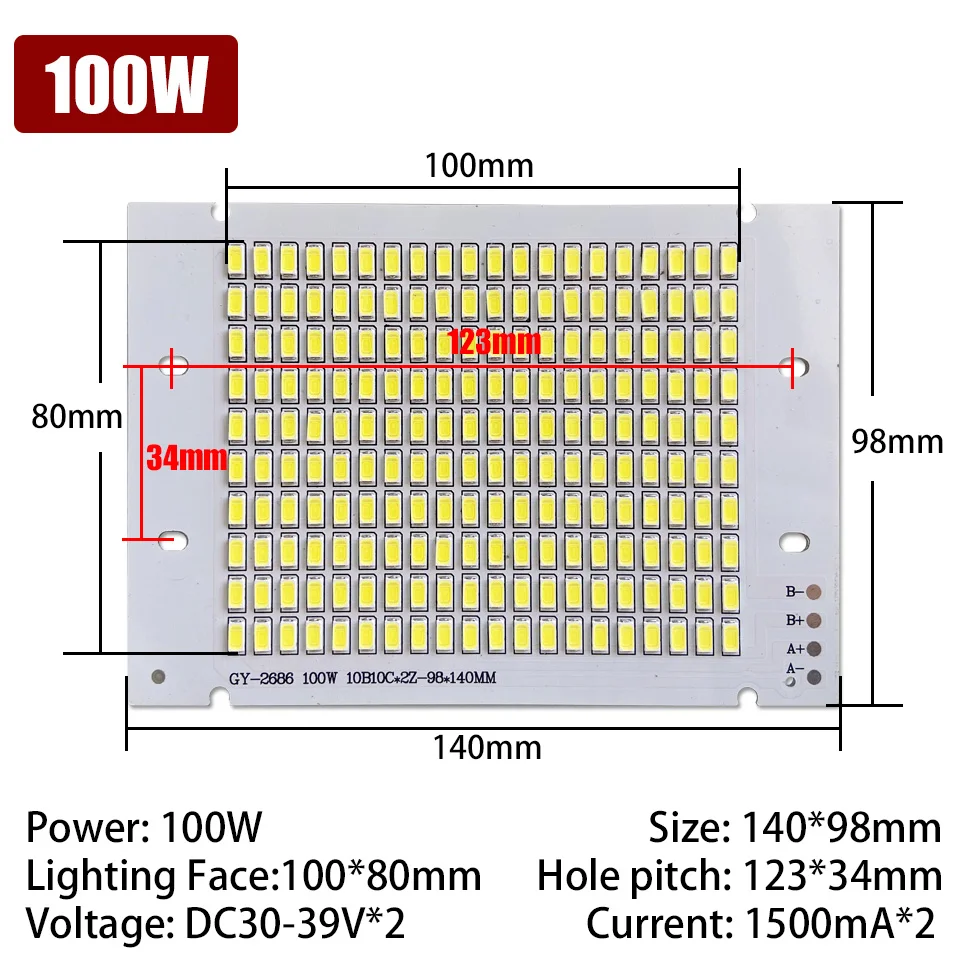 Светодиодный прожектор SMD5730 10 Вт 20 30 50 светодиодный источник освещения теплый