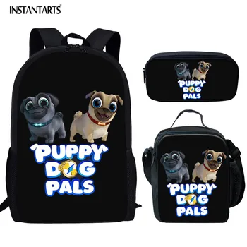

INSTANTARTS Puppy Dog Pals Kids School Backpack Cartoon Schoolbags for Children Back to School Big Shoulder Backpacks Mochilas