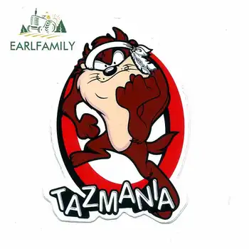 

EARLFAMILY 13cm x 10.8cm for Tasmanian Devil Anime Funny Car Stickers Waterproof Anime Bumper Trunk Truck Graphics Accessories