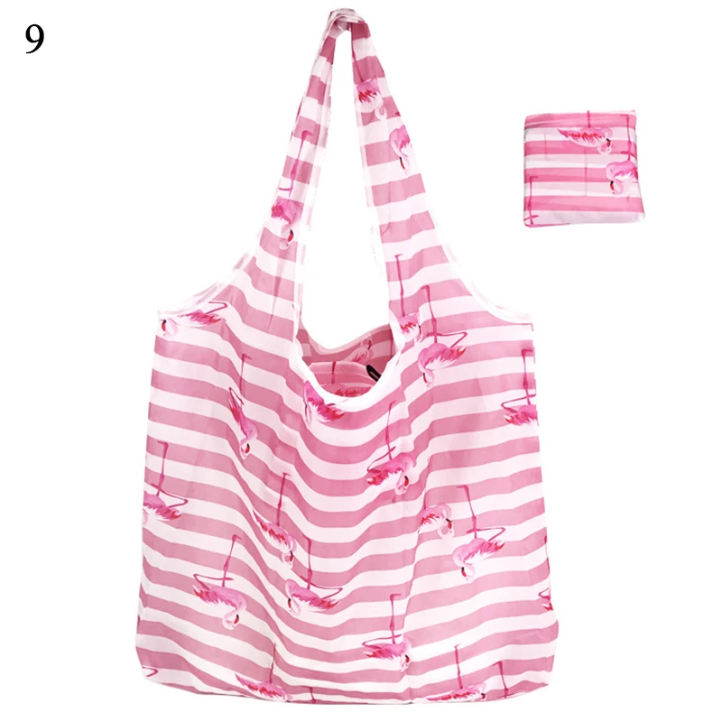 Eco Shopping Travel Shoulder Bag Oxford Tote Handbag Folding Reusable Cartoon - Цвет: 9