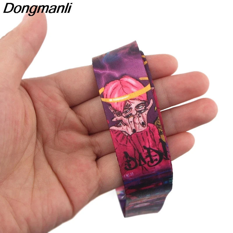 PC215 Lil Peep Lanyards держатель удостоверения личности ID карты пройти Мобильный телефон ремни значок брелок для ключей