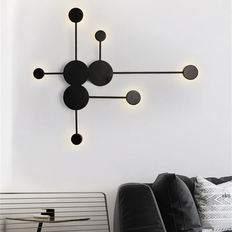 Lâmpada de Parede Espelho do Banheiro Iluminação do Corredor Nordic Simples Moderna Sala Estar Decoração Eclipse Luz Parede Quarto Lâmpadas Luminárias
