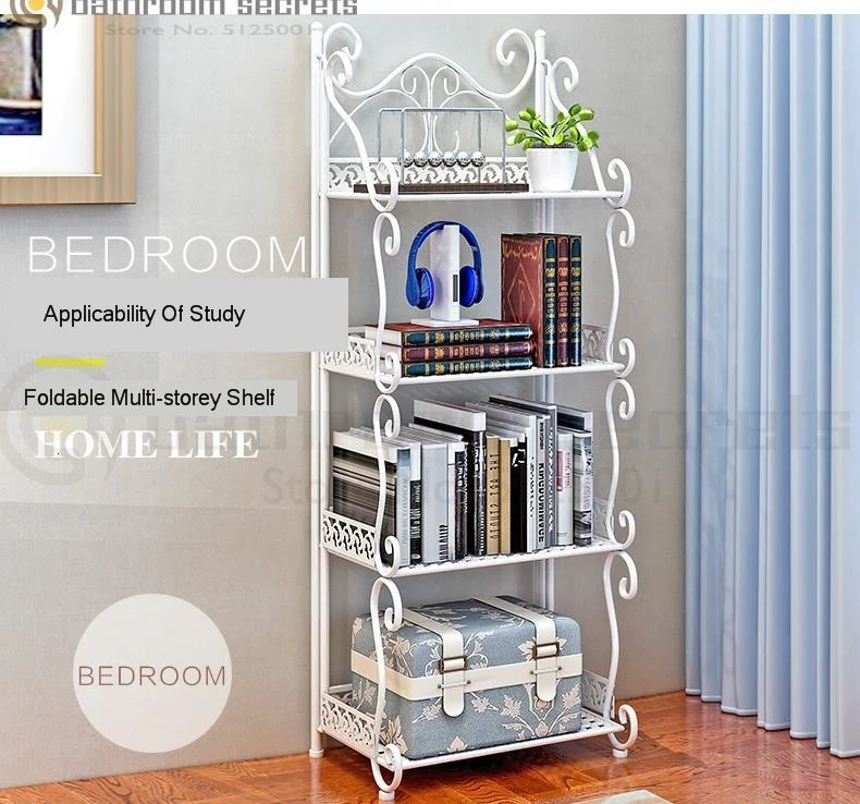 Bathroom Shelf Floor-standing Toilet Bathroom Wrought Iron Multi-layer Shelf Bedroom Kitchen Balcony Storage Shelf