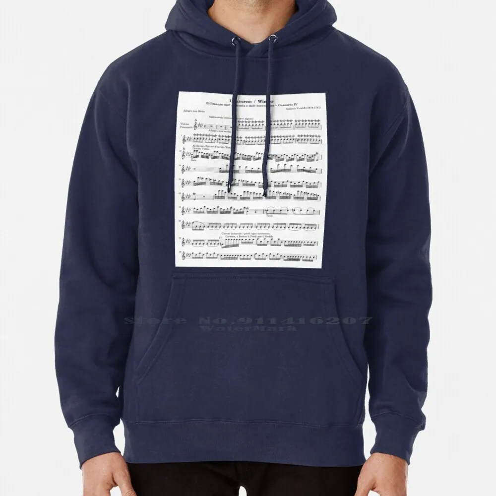 

Vivaldi зимняя толстовка с капюшоном из листовой музыки свитер 6xl хлопок Vivaldi зимняя скрипка концерт Скрипка классическая музыка барокко