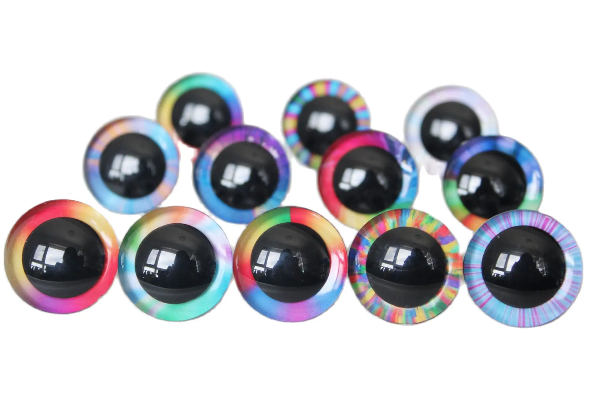 20pcs/lot new 9MM --35mm 3D rainbow colors toy safety eyes Rainbow doll + washer for diy plush doll--R12 | Игрушки и хобби