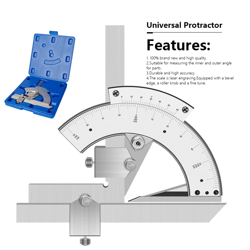 XCAN Caliper Angle Ruler 0-320 Degree Protractor Precision Goniometer Angle Finder For Measure Inner/Outer Measuring Tools digital angle protractor,carpenter measuring tool,angle measuring tool,angle protractor,digital angle meter,woodworking measuring tool