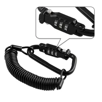

Anti-theft Combination Lock For Motorcycle Helmet Accessories Universal Telescopic Spring Buckle Rope Lock Device