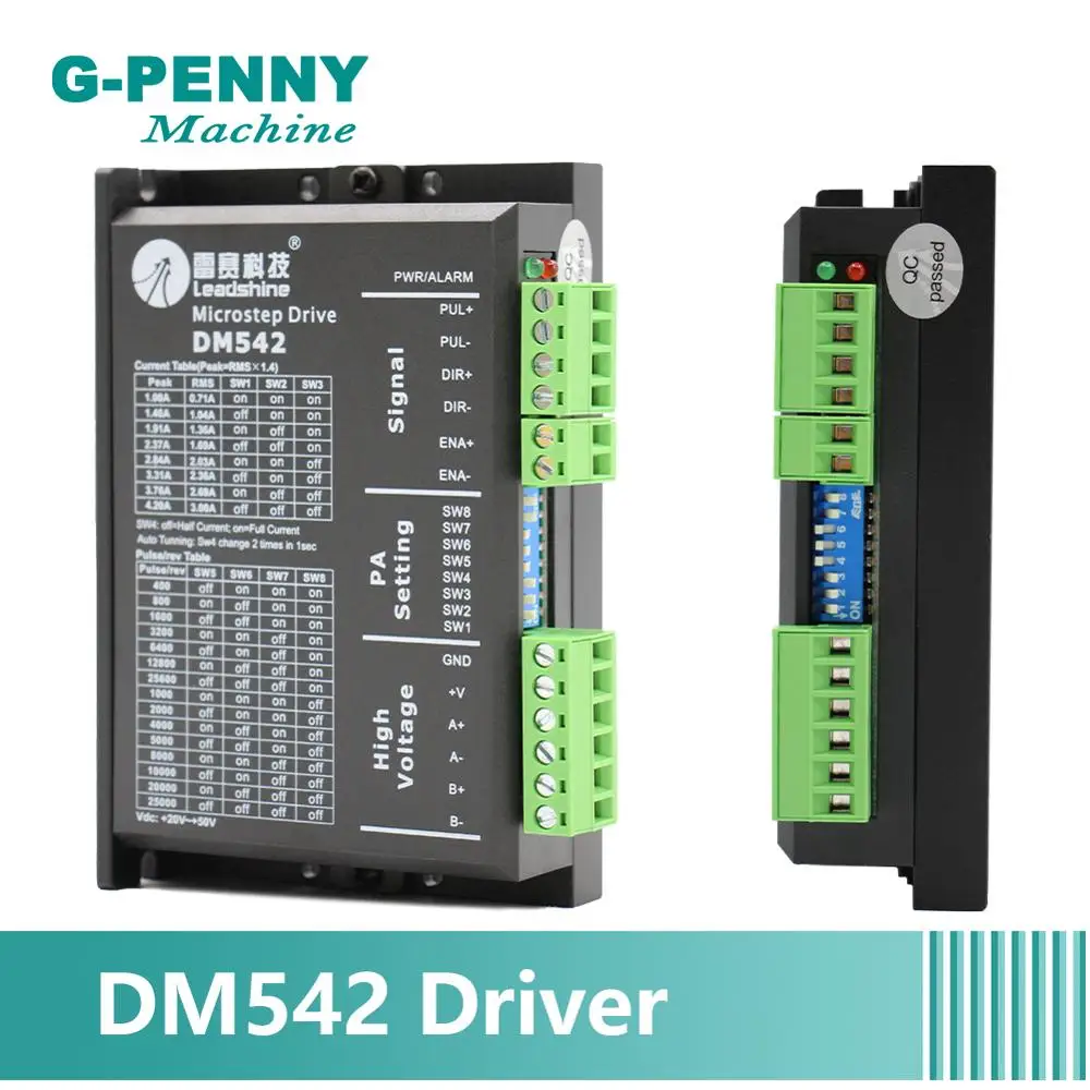 

Original Leadshine DM542 CNC NEMA23 NEMA34 Stepper motor driver 4.2A 256 Subdivision Stepping motor driver official type