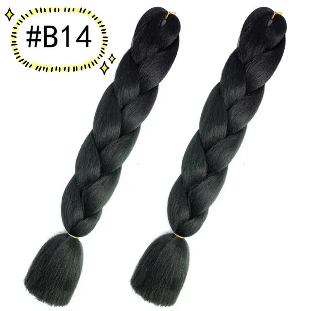 Jumbo Braiding Hair Extensions Kanekalon Braiding Hair 24 Inch Ombre Multiple Tone Colored Synthetic Hair for Women B14