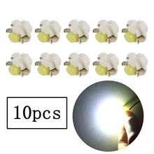 Ampoules LED pour intérieur de voiture T5 B8.4D, 10 pièces, lumières pour tableau de bord, indicateur de Console centrale