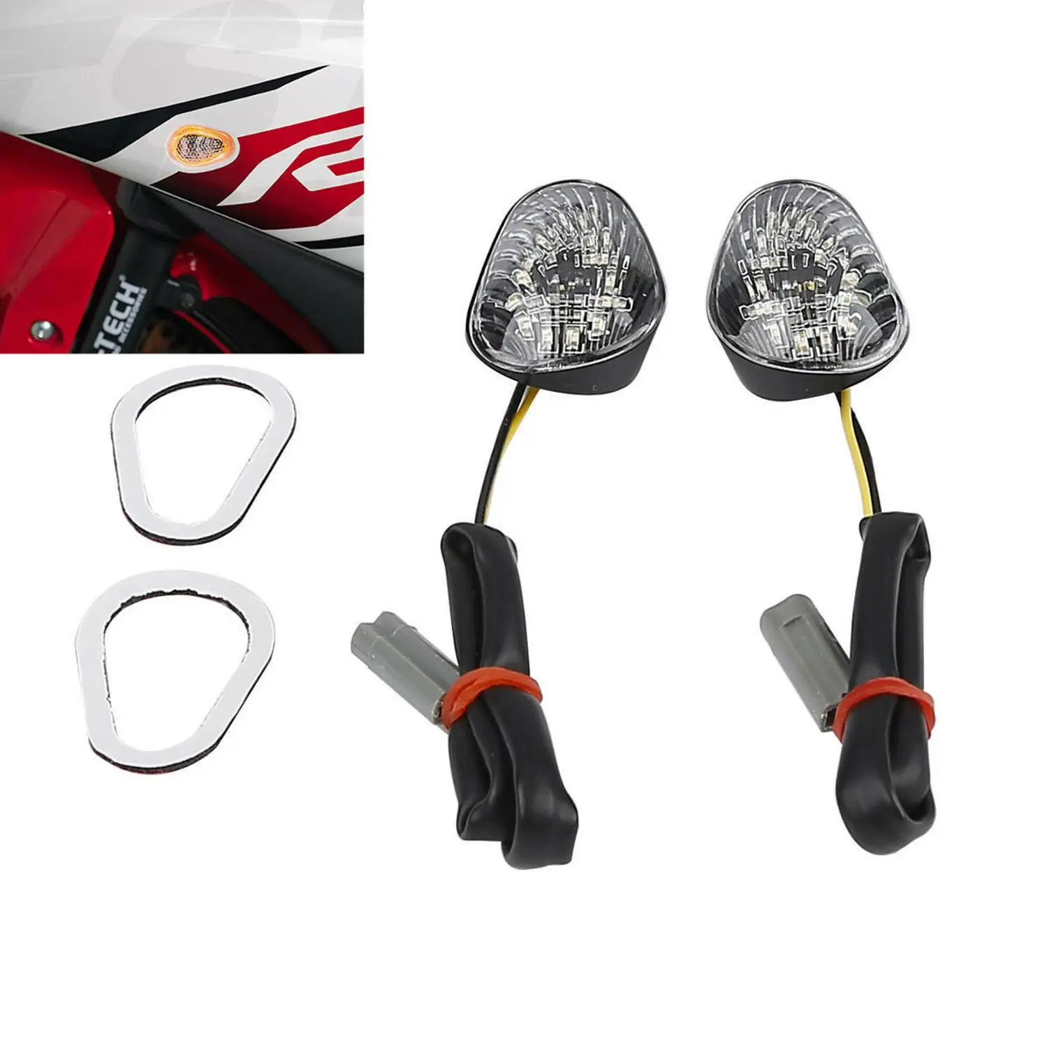 Светодиодные поворотники для мотоциклов осветительная лампа Yamaha FZ09 MT09 14 16 FZ 07 2015