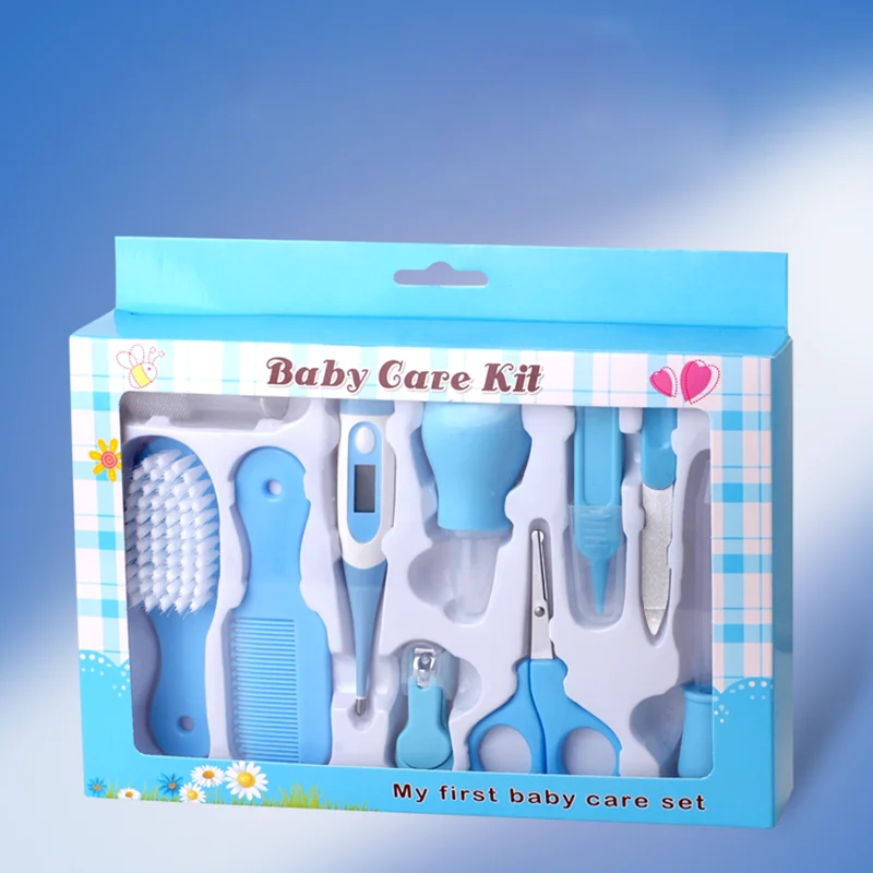 Paston Baby Care 10-набор: ножницы, машинка для стрижки ногтей, пинцет, пилочка для ногтей, термометр, носовой аспиратор, медицинская Фидер капельница, расческа