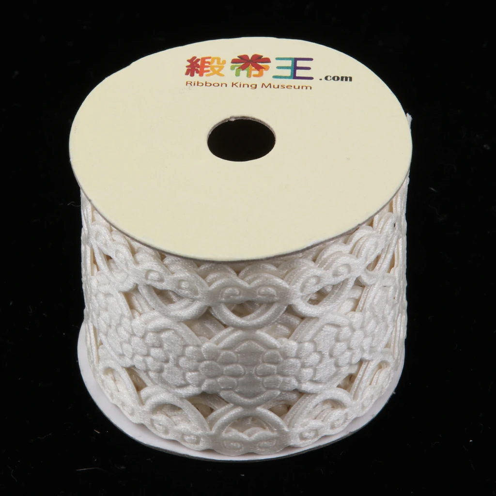38mm 2pcs Yards Lace Fabric Trim Ribbon Tape Set Self Adhesive DIY Craft Scrapbooking Decorative Lace Tape Lace Ribbon