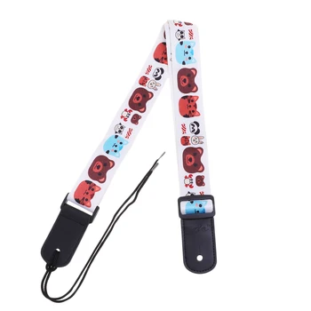 

1PC Polyamide Uke Strap PU Leather End Guitar Shoulder Strap for Instrument