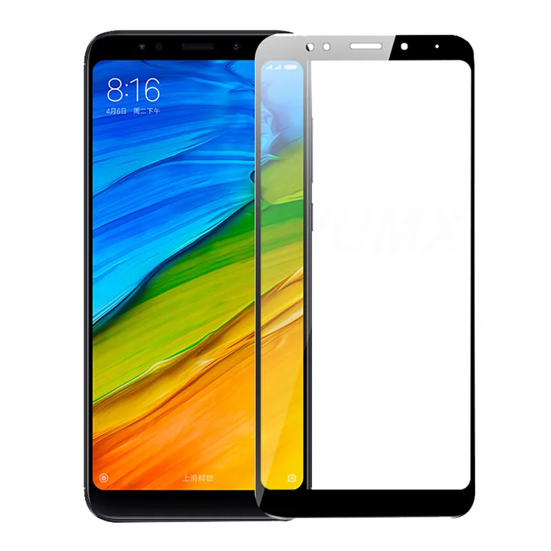 BLACK 2 шт. для Xiaomi Redmi 5 Plus REDMI Note 5 закаленное стекло Защита экрана 9h Защитная крышка для NOTE5 pelicula de vidro - Цвет: BLACK