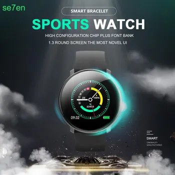 

Full Screen Touch Smart Watch Men Women Blood Pressure Waterproof Fitness tracker Heart Rate Monitor Smartwatch Android ios