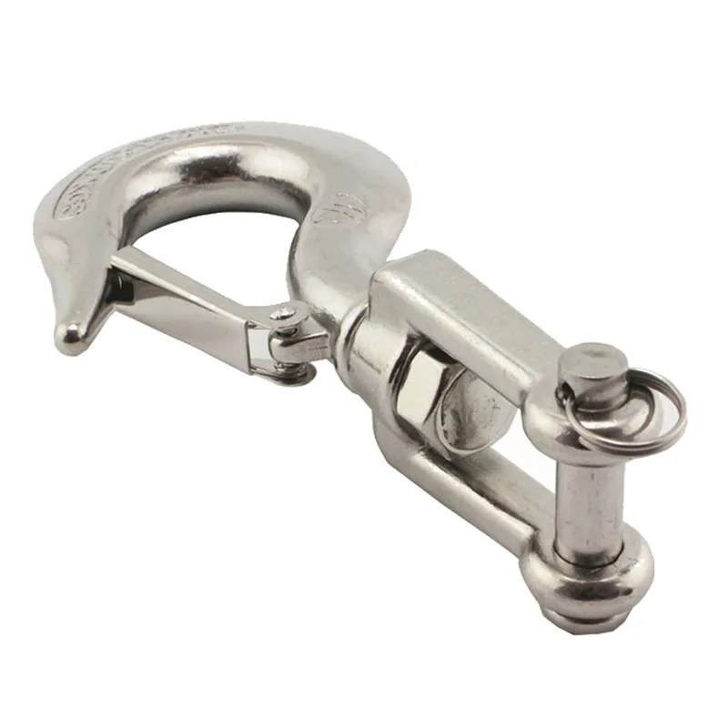 

Swivel Eye Lifting Hook American Type Snap Hook With Latch 304 Stainless Steel 650KG Working Load Limit 5/16