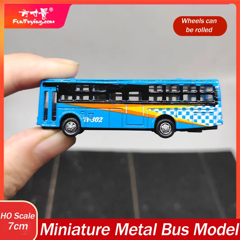 

1/160 scale city bus model travel alloy simulation Minibus Car Kid toy vehicle Desktop Decor