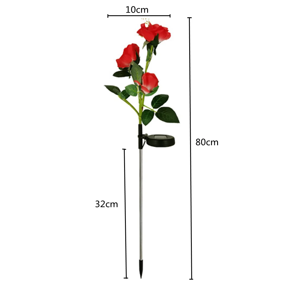 Solar-Powered LED Flower Garden Lights - Waterproof Decorative Pathway Lamps