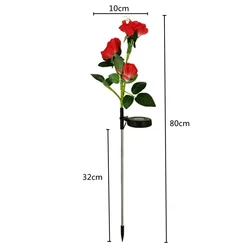 Solar - Powered LED Flower Garden Lights - Waterproof Decorative Pathway Lamps - 1 PCS (Red Rose)