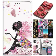 Кожаный чехол с цветочным рисунком для samsung Galaxy Note 10 Plus Note10 S10E S10 Plus S9+ S8 S7 S6 S5 Бабочка девушка коробка E08F