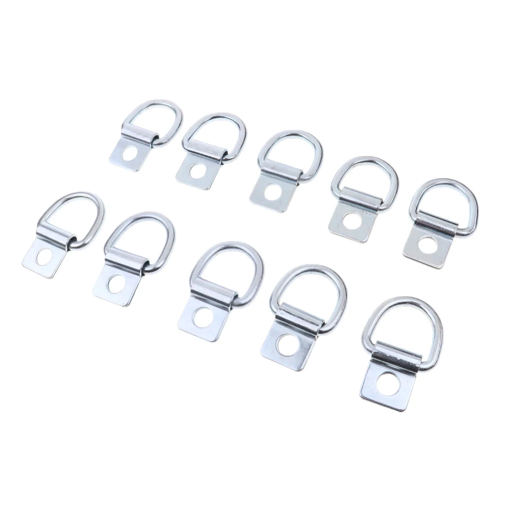 Easy Install Safety 10x 1/2inch Steel D Ring Tie Down Rope Chain Trailer