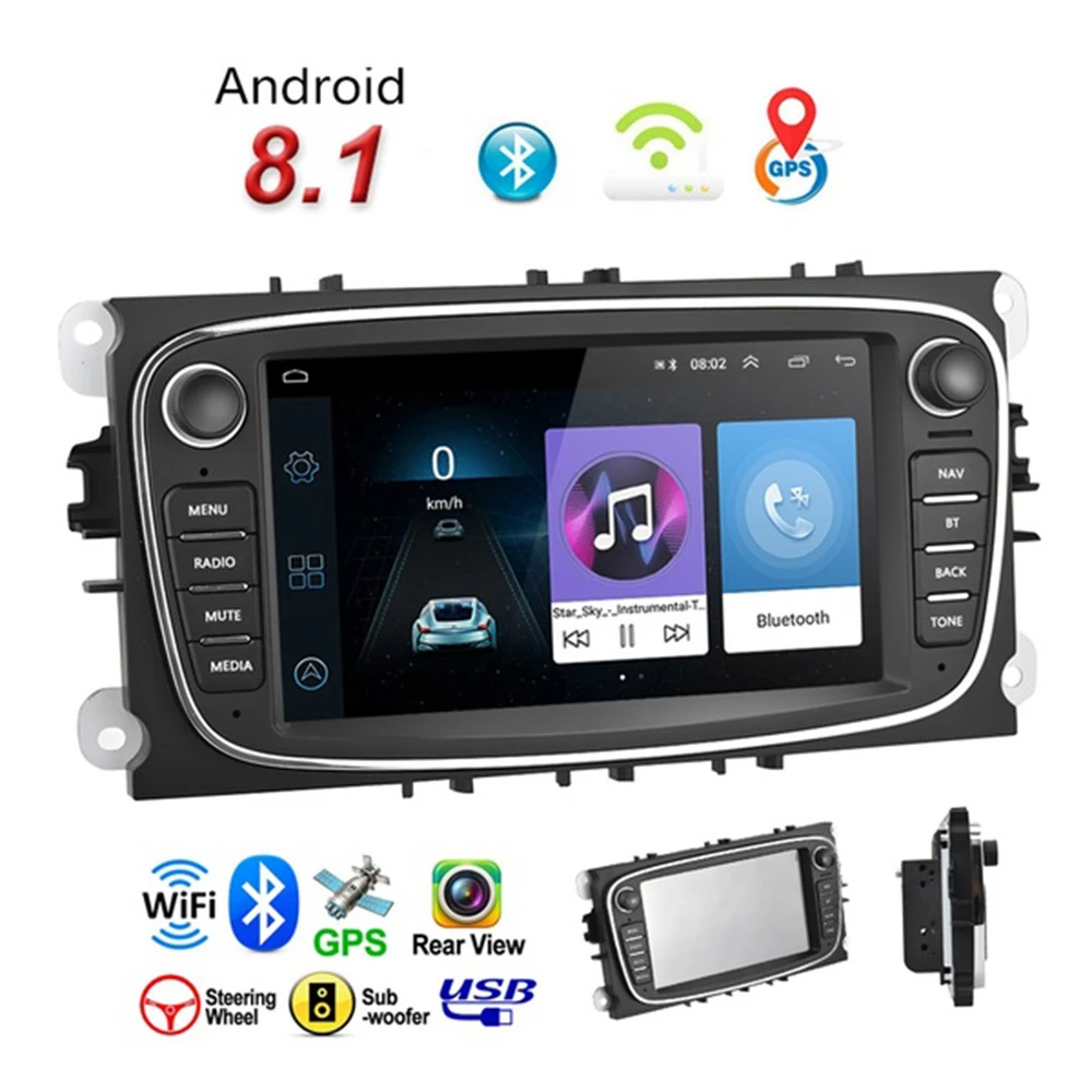 

Android 8.1 GPS Car Radio 2 Din Car Multimedia Player 7.0" Audio DVD Player for Ford / Focus / S-Max / Mondeo 9 / Galaxy YC-Max