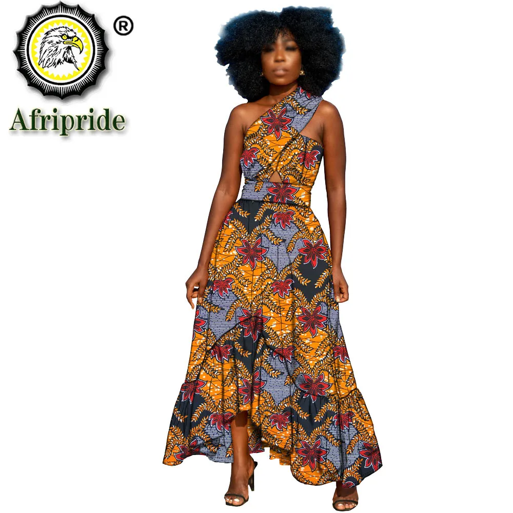 African Dresses for Women Bazin Riche Style Femme African Clothes Graceful Lady Print Wax Plus Size Party Dress Ankara S2025050