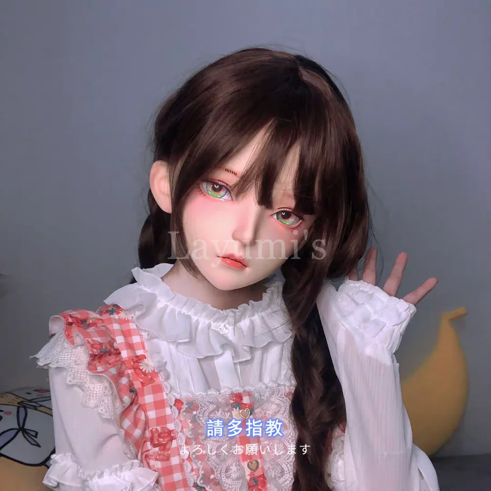 (Dollkii 45) женщины девочки силикагель Косплей транссексуал полуголовы маска