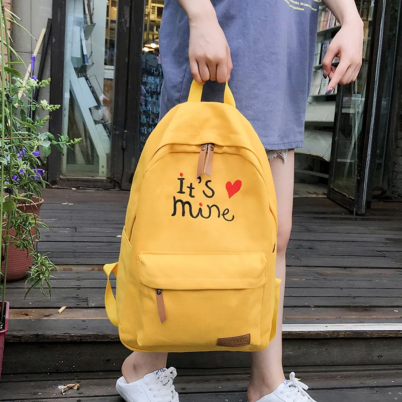 

Litthing Women Canvas Backpacks Candy Color Waterproof School Bags for Teenagers Girls Laptop Backpacks Patchwork Backpack