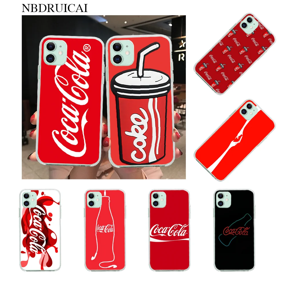 

NBDRUICAI Lovely Milk Tea Coke Black TPU Soft Rubber Phone Cover for iPhone 11 pro XS MAX 8 7 6 6S Plus X 5S SE XR case