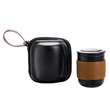 

Ceramic Strainer Insulation Gift Filter Teapot Home Drinkware Water Office Bag Travel Tea Set Coffee Portable With Lid