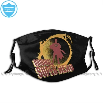 

Superman Mouth Face Mask Superman Original Super Hero Facial Mask Fashion Cool with 2 Filters for Adult
