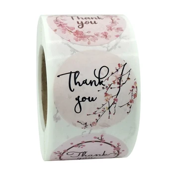 

Roll floral sticker thank you label gift envelope seal sticker wedding decoration sticker