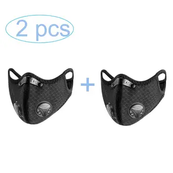 

Breathable N95 Mask With Filter Activated Carbon PM 2.5 Anti-Pollution Dustproof Washable Facemask Cycling Sport Face Mask