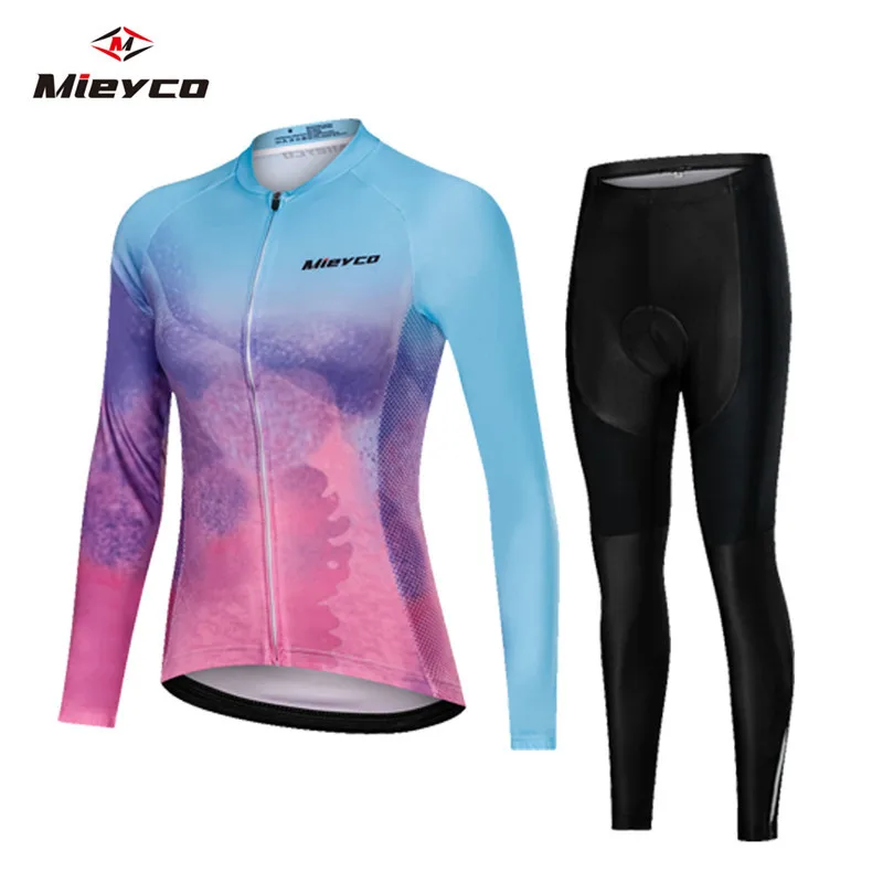 Женские комплекты из Джерси для велоспорта, спортивная одежда, велосипедные штаны, рубашки с длинным рукавом, Ropa Ciclismo, одежда для горного велосипеда, нагрудник, Короткие топы, куртка - Цвет: 8