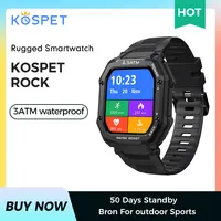 Kospet 2021 relógio inteligente rock robusto relógio para homens esportes ao ar livre à prova dwaterproof água rastreador de fitness monitor pressão arterial smartwatch