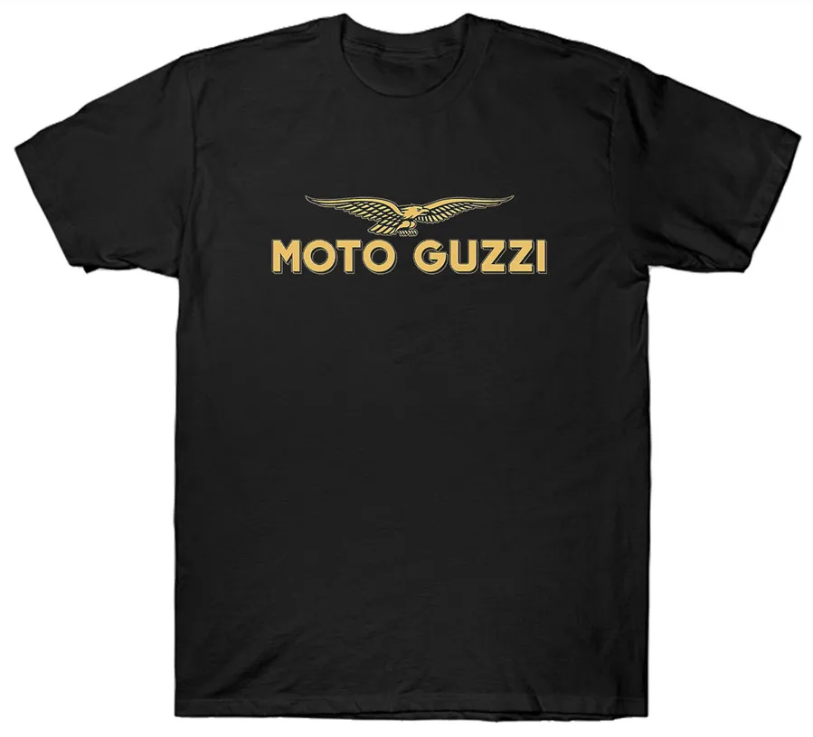 Moto Guzzi Футболка Топ кафе гонщик велосипед мотоцикл Винтаж Ретро кожа Италия