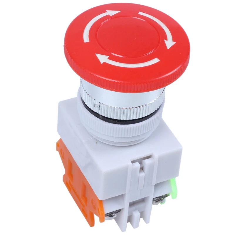 BESTRed Грибная крышка 1NO 1NC аварийный стоп кнопочный переключатель AC 660V