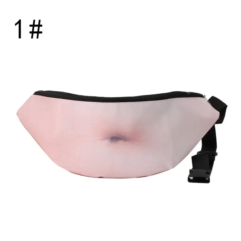 Mint Dad Bod Bags Waist Belt Funny Bum Bag Hairy Beer Fat Belly Pack Pouch  Men