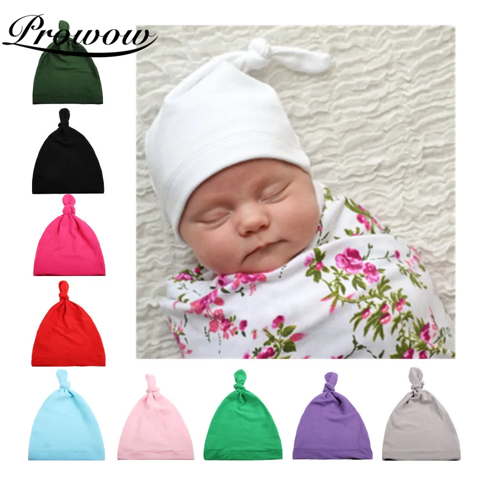 

Prowow 10 Colors Fashionable Simple Soft Baby Hat Newborn Caps Toddler Beanies Hats Newborns Turban Baby Accessories
