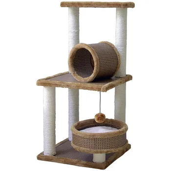

Cat Climbing Frame Wooden Shelves Of The Four Seasons General Cat Litter Tree House Cat Cat Scratching Post Mat Platform Villa