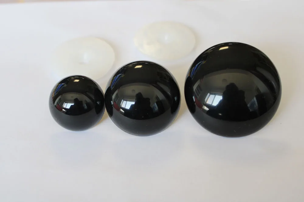 2pcs/lot 30mm-40mm-50mm Round Safety Eyes + Washer for DIY Puppet Plush Doll Findings