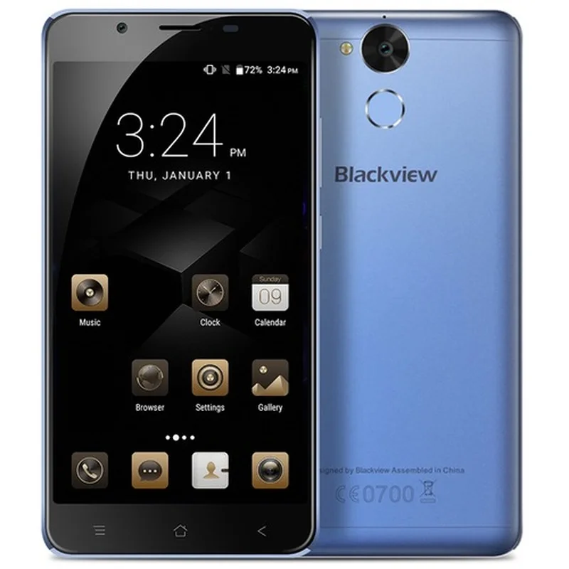 Blackview P2 Lite Smartphone 3GB RAM 32GB ROM 5.5" 6000mAh MT6753 Octa Core Android 7.0 8.0MP Fingerprint 4G LTE Mobile Phone |