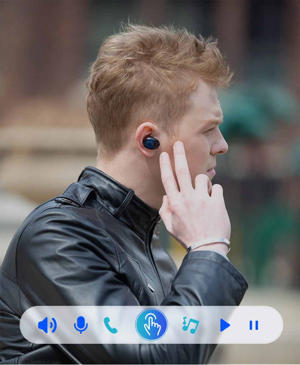 ouvido verdadeiro sem fio bluetooth fones de
