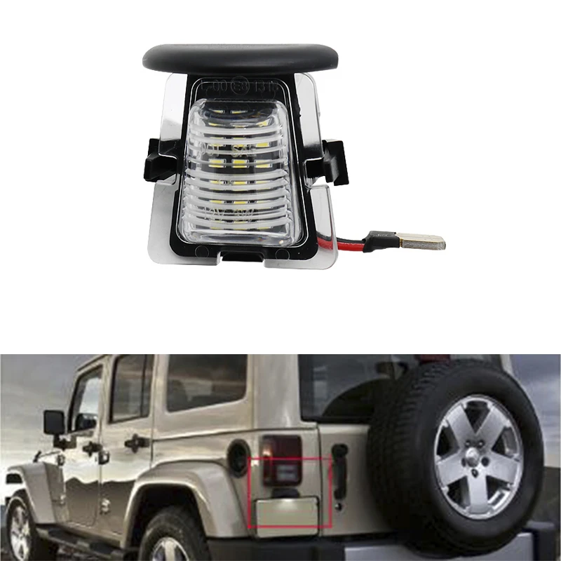 Белый светодиодный номерной знак лампа для Jeep Wrangler JK JKU 2007 2018 без ошибок белый