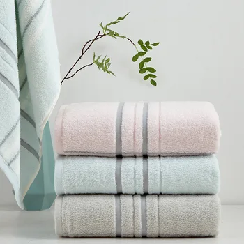 

Plain color 100% cotton Bath towel Long bathroom towel High quality skin cotton 70*140cm Powder blue gray