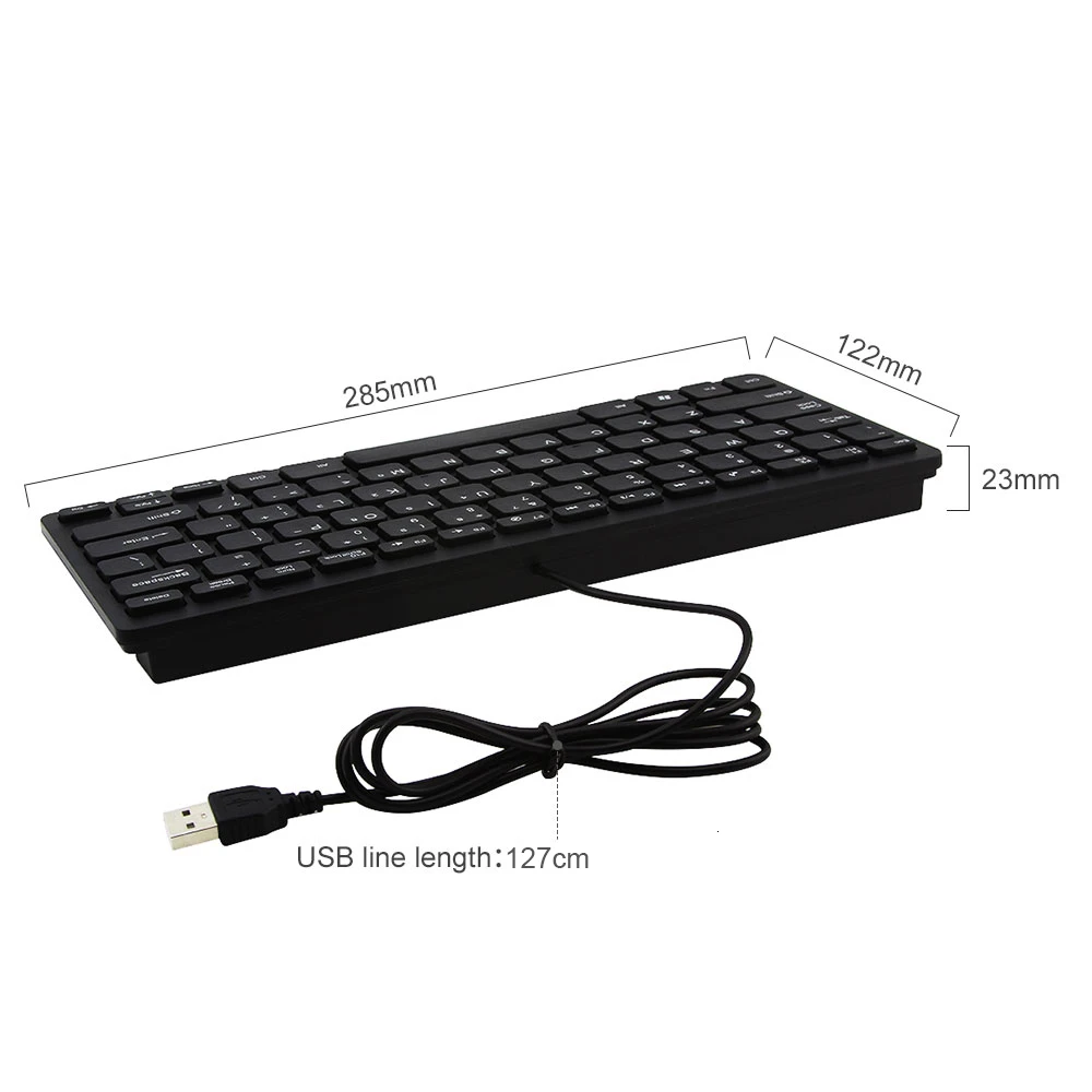 CHYI Проводная Мини Usb компьютерная клавиатура портативная тонкая 87 клавишная игровая клавиатура ультра тонкая мультимедийная Офисная Клавиатура для ноутбука Mac