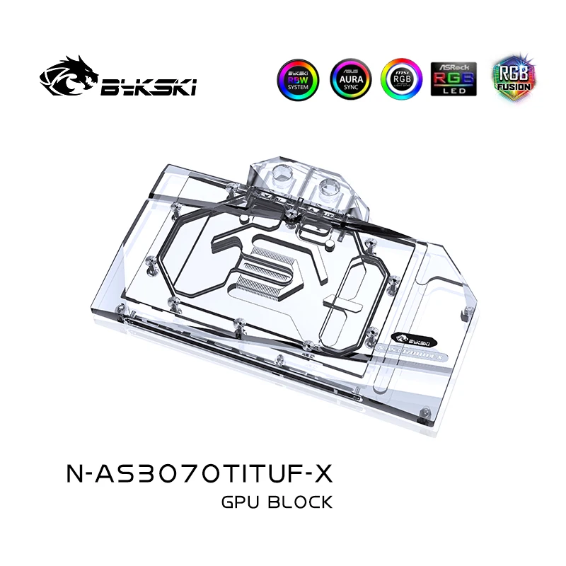 

Bykski N-AS3070TITUF-X GPU водяной блок для ASUS TUF RTX3070TI 8G OC игровая графическая карта Радиатор VGA Охладитель 5 в 12 В